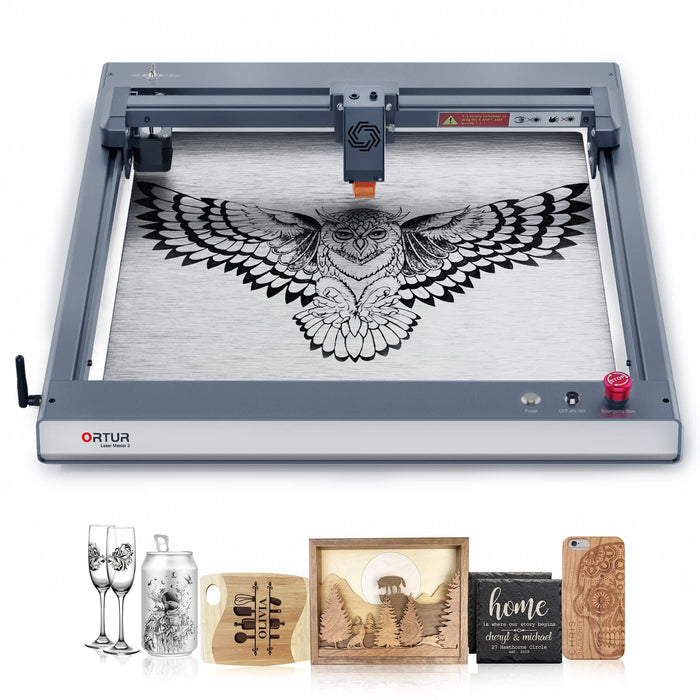 ORTUR Laser Master 2,Laser Engraver Laser Engraving Cutting Machine,DIY Laser Marking for Metal ,Compresed Spot CNC (LU1-4)